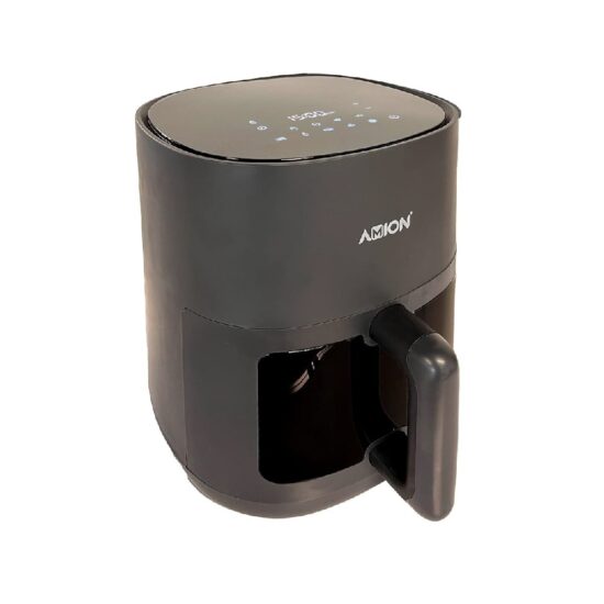 Amion AM5025 AF Oil Free Air Fryer With 8 Recipes Preset Function Visible Cooking Window LCD Digital Screen and Nonstick Frying Pot 1 Year Warranty (5.5 Litre)